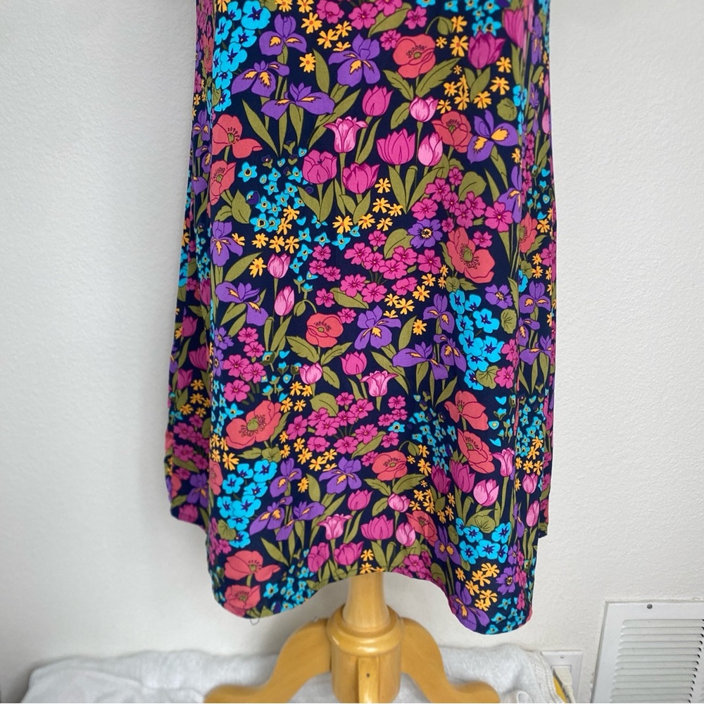Amazon Women's Multicolor Floral Ruffle Lightweight Shift Dress Size Medium Boho - Picture 6 of 10